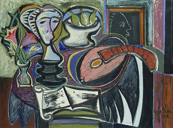 Still Life with Lute, 1946 (oil on canvas)
