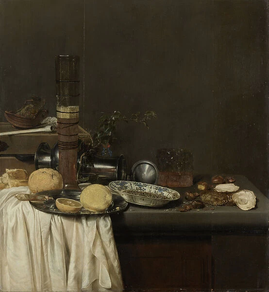 Still Life with a Tall Beer Glass, 1647 (oil on panel)