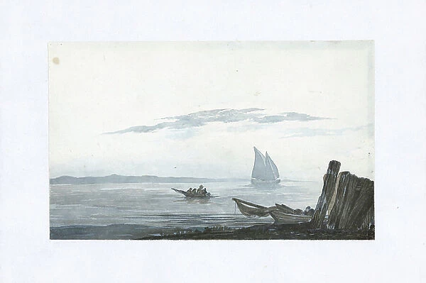 Light cumulus and stratus above a sea inlet, 1803-1811