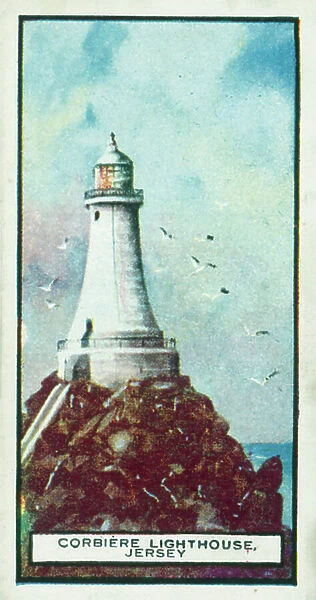 Lighthouses: Corbiere Lighthouse, Jersey (colour litho)
