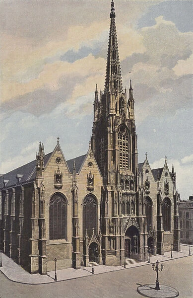 Lille, Facade O de l Eglise Saint-Maurice (colour photo)