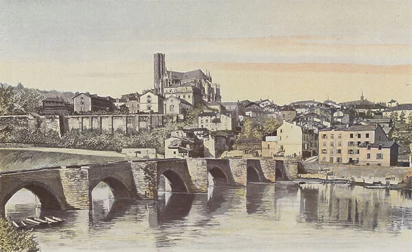 Limoges, Vue generale, prise en amont du Pont Saint-Etienne (rive g de la Vienne