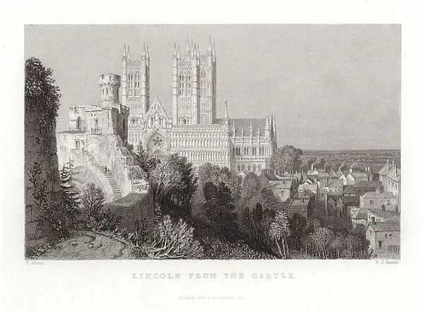 Lincoln fron the Castle (engraving)