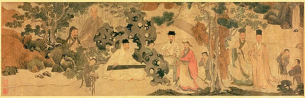 Literi Gathering in Qinglin (ink and colour on paper)