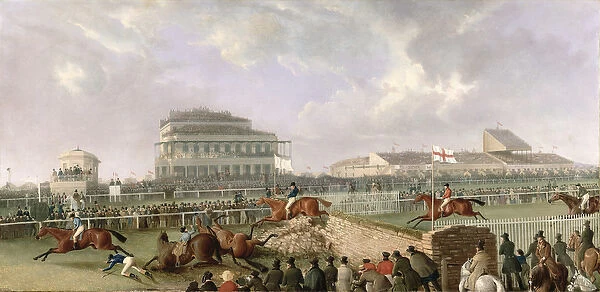 The Liverpool and National Steeplechase at Aintree 1843, c. 1843 (oil on canvas)