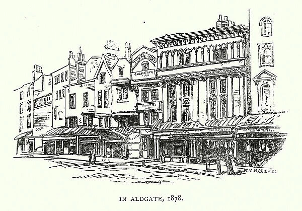 London: In Aldgate, 1878 (engraving)