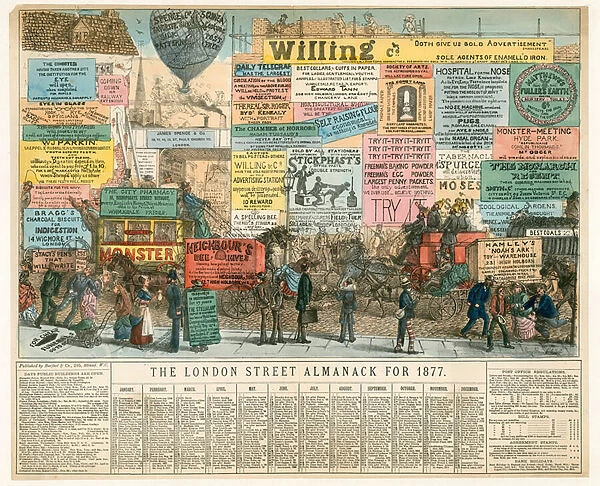 The London Almanack for 1877 (coloured engraving)