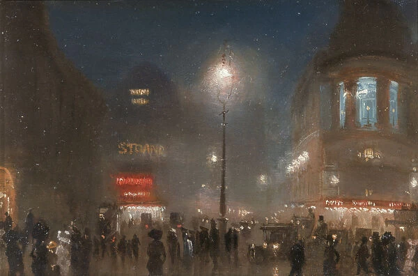 London Theatreland, c. 1910 (oil on panel)