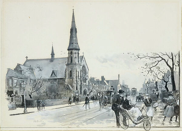 Longsight Wesleyan Chapel, 1893-94 (w / c gouache on paper)