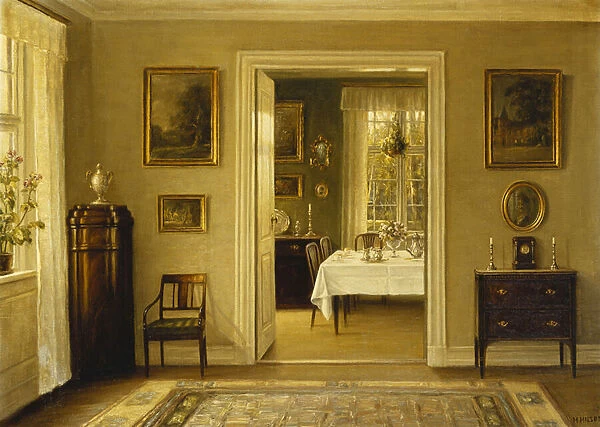 Looking Through to the Dining Room, (oil on canvas)