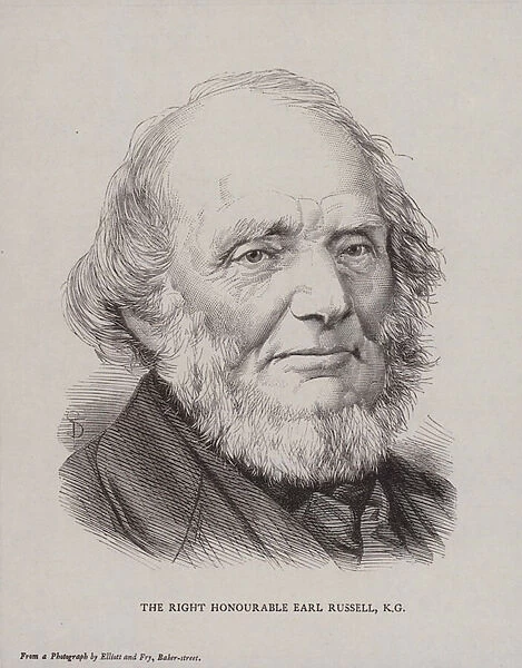 Lord John Russell, 1st Earl Russell, British Liberal politician and Prime Minister (engraving)