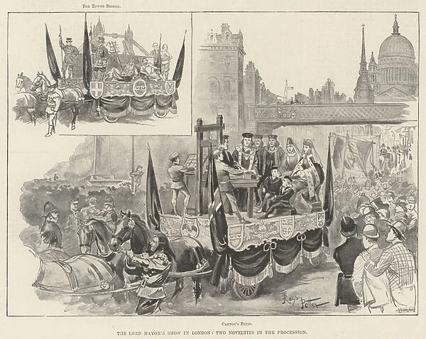 The Lord Mayors Show in London, Two Novelties in the Procession (engraving)