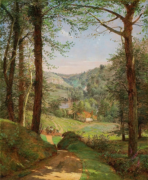 Luccombe Chine, Isle of Wight 1861 (Oil on canvas)