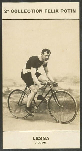 Lucien Lesna, Cyclisme, 1873 (b  /  w photo)