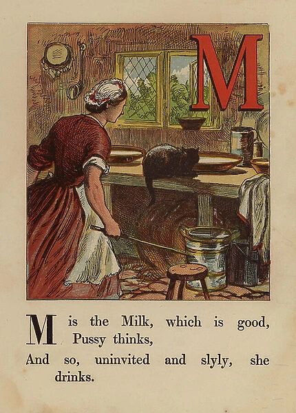M, Milk (coloured engraving)