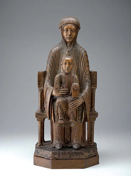 Madonna and Child in Majesty, c. 1150-1200 (wood, traces of polychrome)