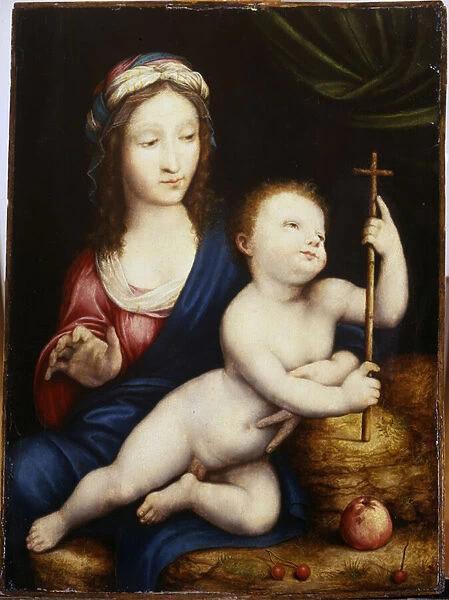 The Madonna and Child (oil on panel)