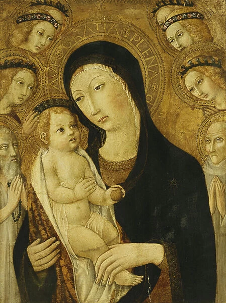 The Madonna and Child, with Saints Anthony Abbott and Bernadino of Siena