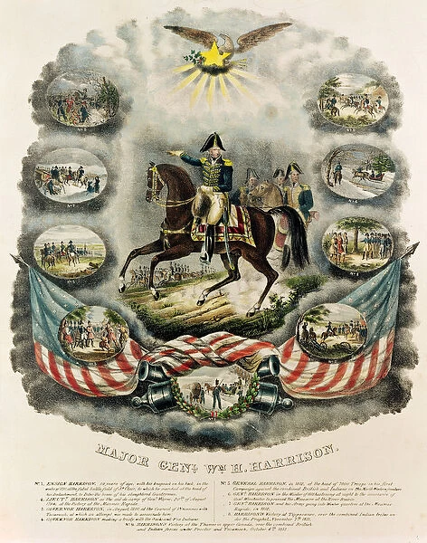 Major General William Henry Harrison, c. 1813 (colour litho)
