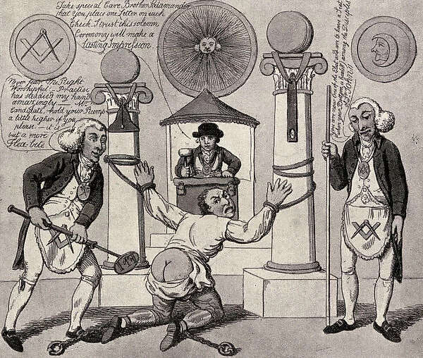How to Make a Mason, 1800, from The Freemason, by Eugen Lennhoff, published 1932