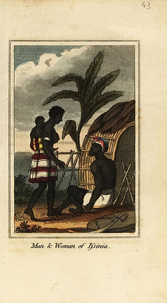Man and woman of Issinia, Guinea, West Africa, 1818