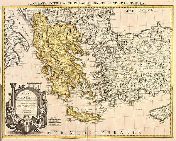 Map of Greece(etching, 1730)