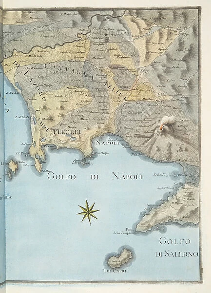 Map of the Gulf of Naples and surrounding area from Campi Phlegraei