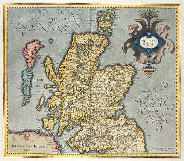 Map of the Kingdom of Scotland, 17th century