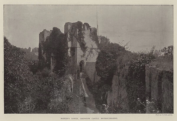 Martins Tower, Chepstow Castle, Monmouthshire (b  /  w photo)