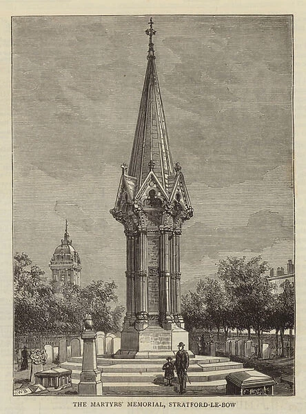 The Martyrs Memorial, Stratford-le-Bow (engraving)