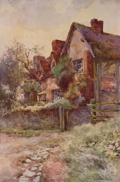 Mary Ardens House, Stratford-on-Avon (colour litho)