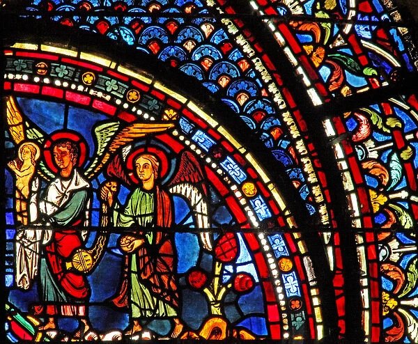 Mary Magdalene window: Mary Magdalenes soul is blessed (w46) (stained glass)
