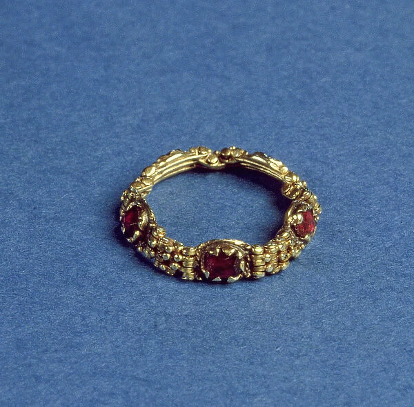 Mary of Modenas wedding ring, 1674 (gold & ruby)