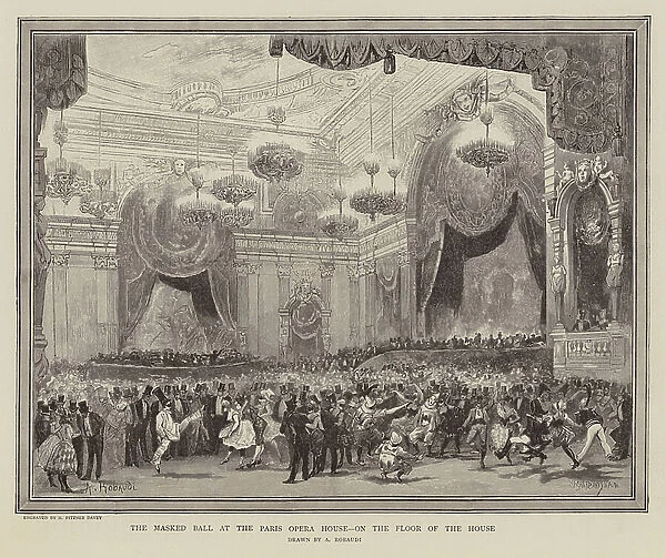 Masked Ball at the Paris Opera House (engraving)