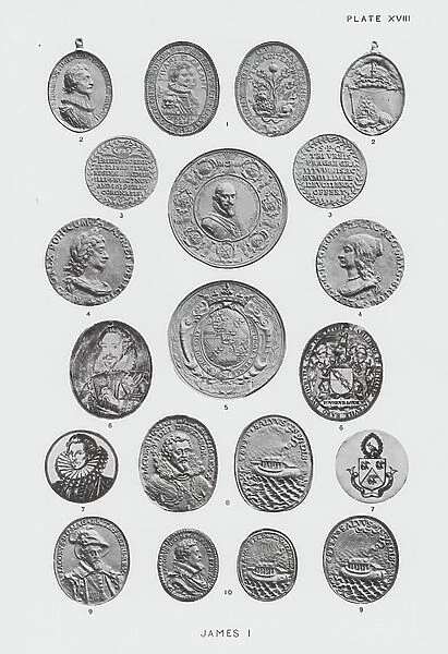 Medallic Illustrations of British History: James I (b / w photo)