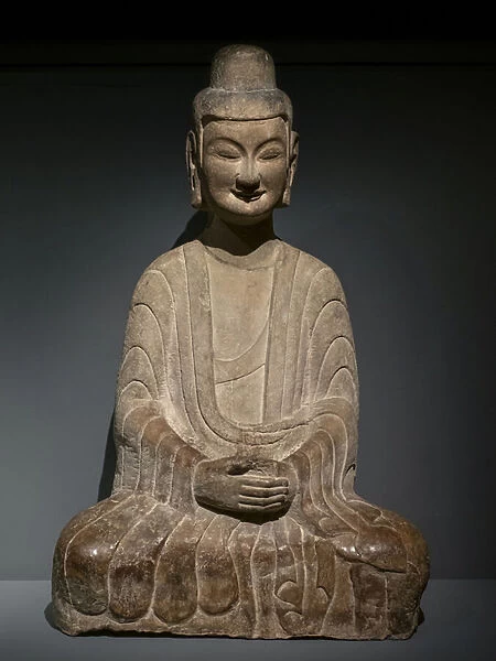 Meditating Buddha. North China, Northern Wei Dynasty, first third of the 6th. Limestone