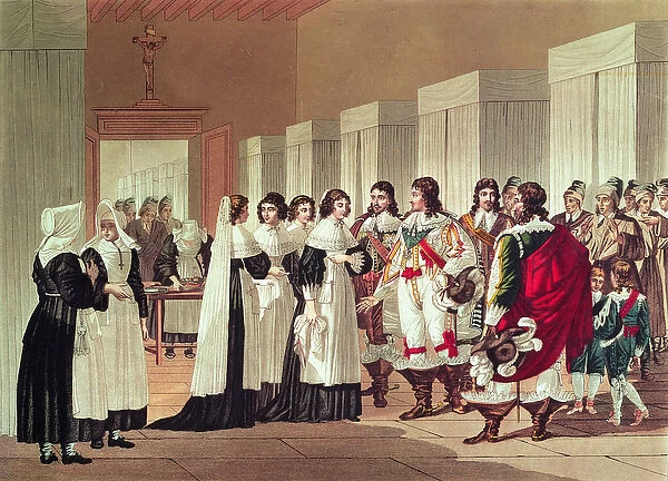 Meeting between Louis XIII (1601-43) and Marie-Louise Motier de la Fayette (1615-65)