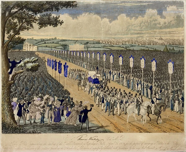 Meeting of the Trade Unionists in Copenhagen Fields, 21st April 1834 (engraving)