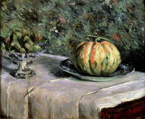 Melon and Fruit Bowl with Figs, 1880-82 (oil on canvas)