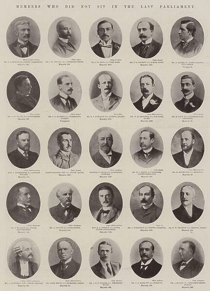Members who did not sit in the Last Parliament (b  /  w photo)