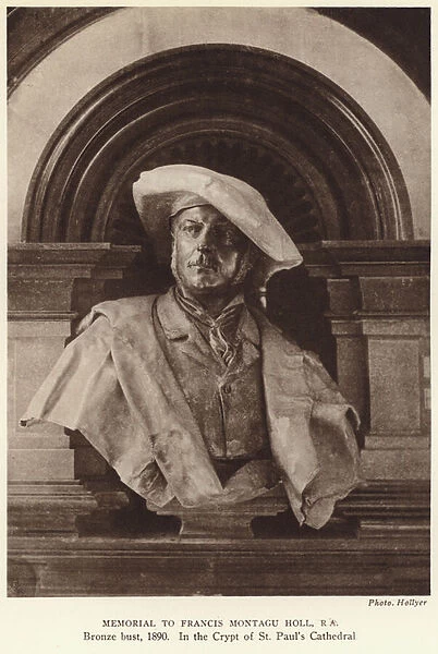 Memorial to Francis Montagu Holl, English painter (photogravure)