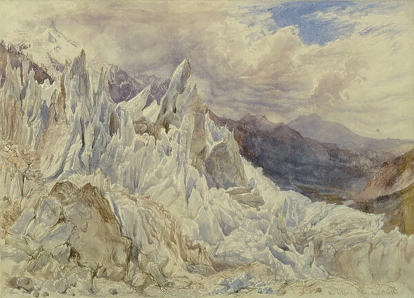 Mer de Glace, 1856 (w  /  c over graphite with gouache on paper)