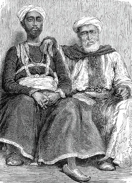 Merchants of HYDERABAD, Sindh Region (Pakistan). Engraving 1885