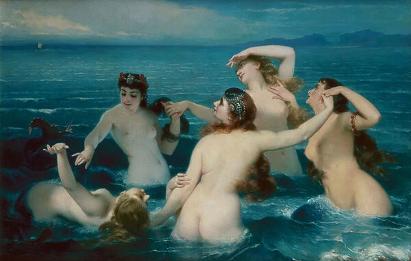 Mermaids Frolicking in the Sea, 1883 (oil on canvas)