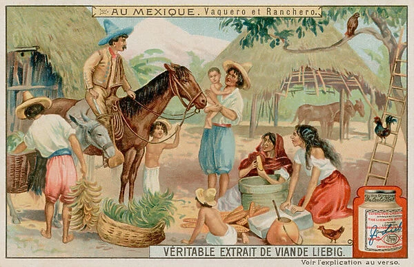 Mexican Ranchers and Cowboys (chromolitho)