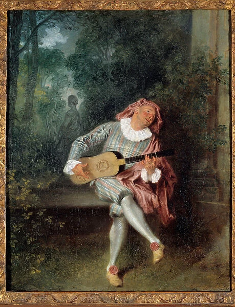 The Mezzetin. Painting by Jean Antoine Watteau (1684-1721), circa 1718-1720. Dim: 0