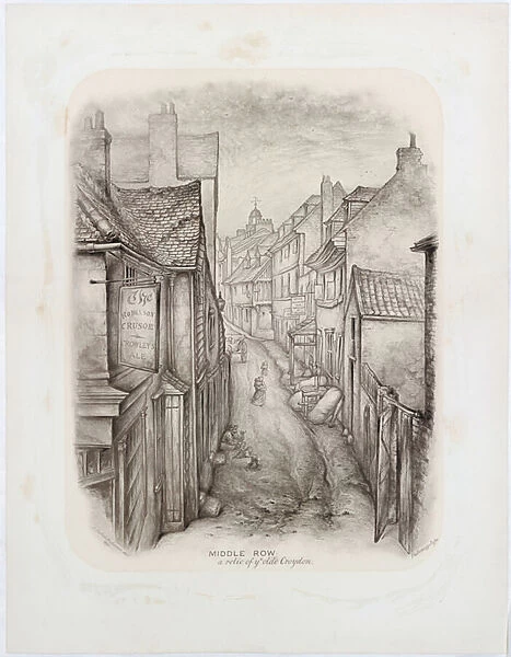 Middle Row, Croydon, 1875 (ink)