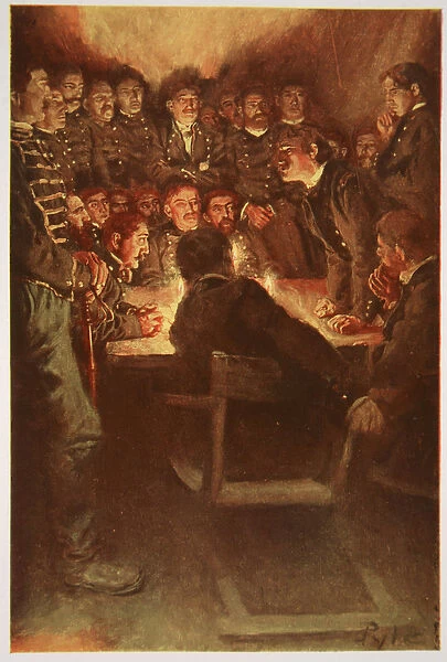 The Midnight Court Martial (colour litho)