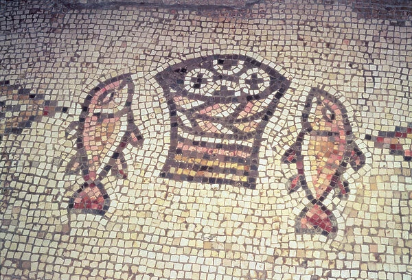 Miracle of the Bread and the Fishes, 5th-6th century AD (mosaic)