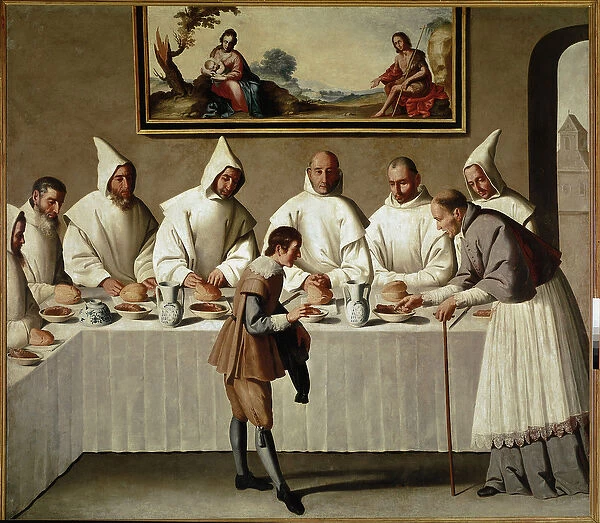 The miracle of St. Hugh in the Refectory of the Carthusians (oil on canvas, 1630)